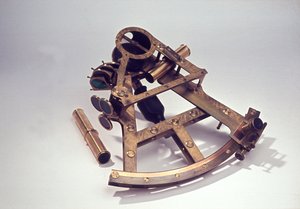 Dubbelramad brosextant, ca 1780 (mässing och trä)